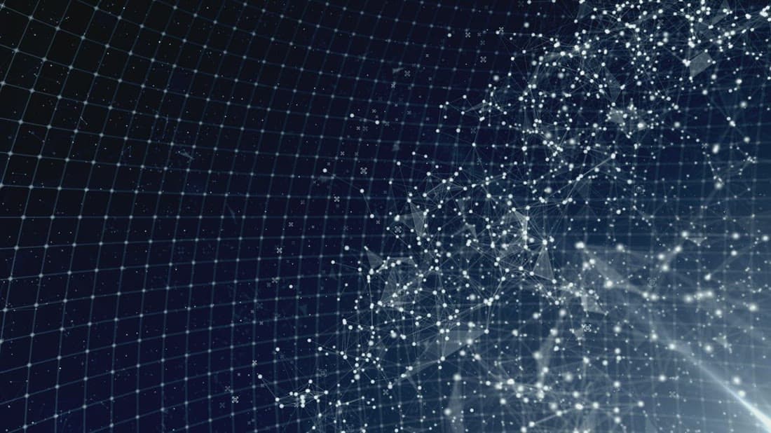 Abstract digital network representing connected business transformation