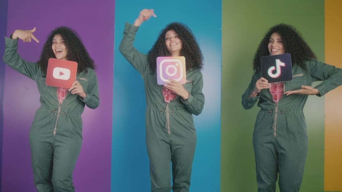 Content creator promoting a brand across social media platforms
